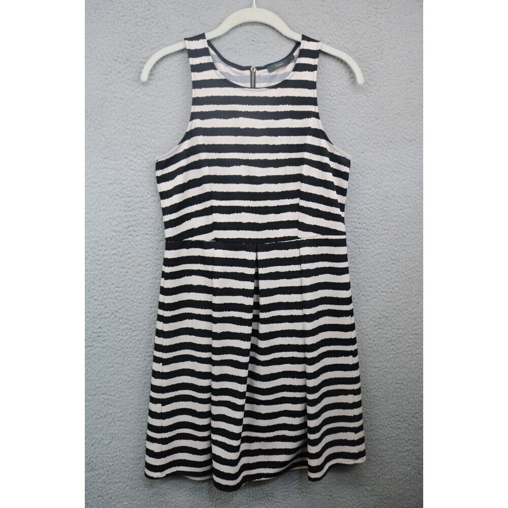 THML Sleeveless Striped Fit & Flare Dress-Size Medium-Preppy